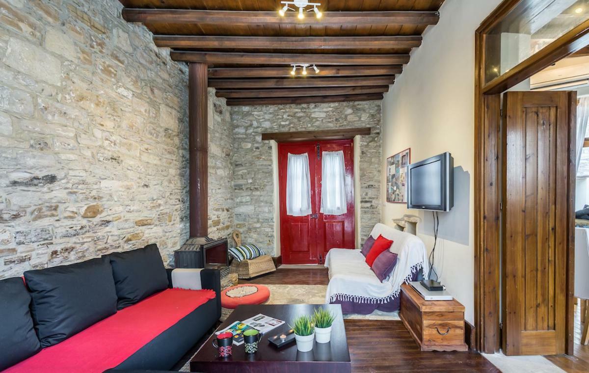 Redblue Door Two Traditional Listed Houses Pano Lefkara Exterior foto